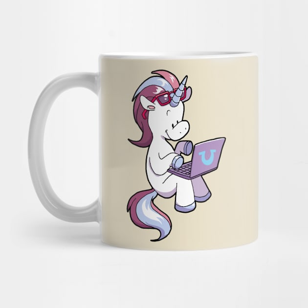 Laptop unicorn by Adamis